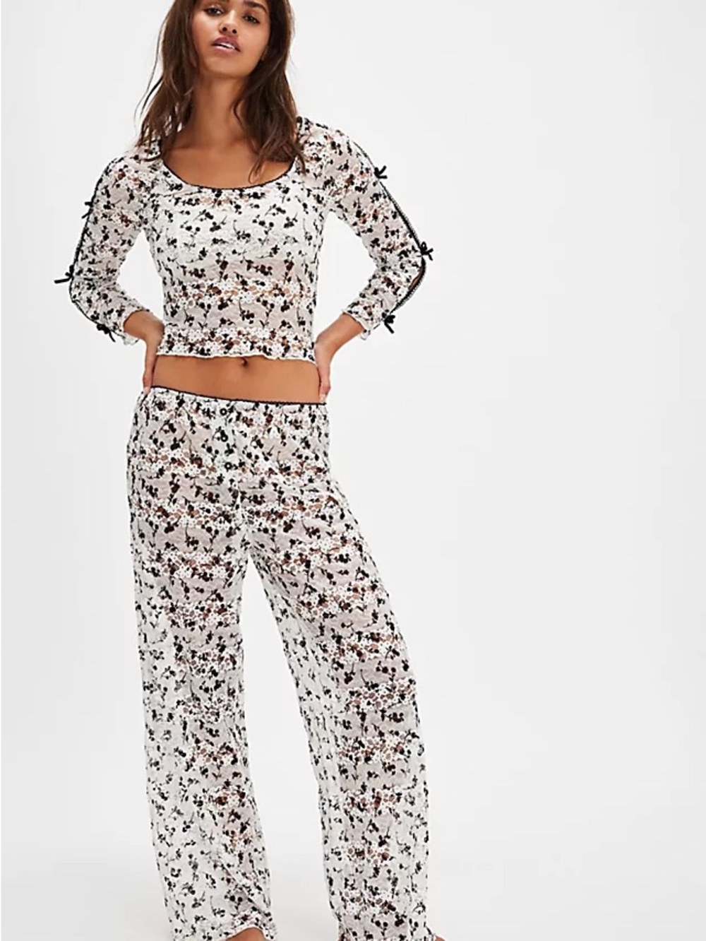 NWOT Free People Intimately Bali Lace Lounge PJ Set